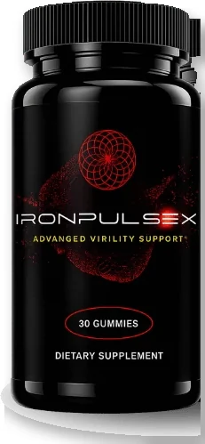 IronPulseX male vitality gummies, single bottle of 30 gummies